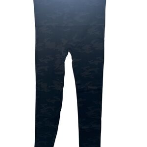 SPANX Seamless Camo Leggings Black High Rise Shaping Size Large NWT